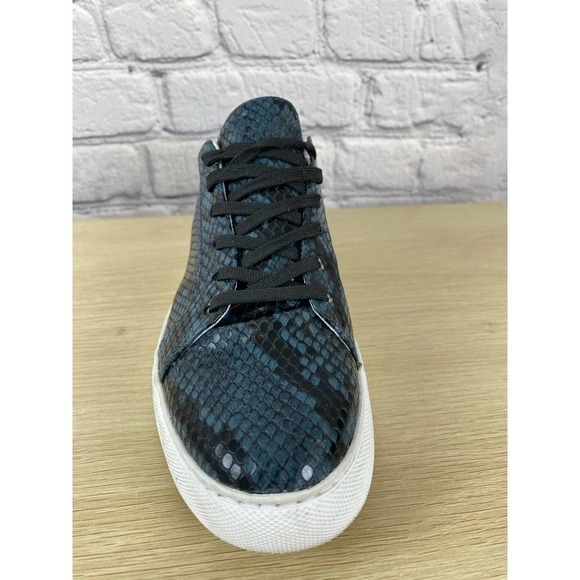 Kenneth Cole Blue Python Snakeskin Sneakers Shoes size 8.5 NWT Animal Print Shoe - Picture 10 of 13